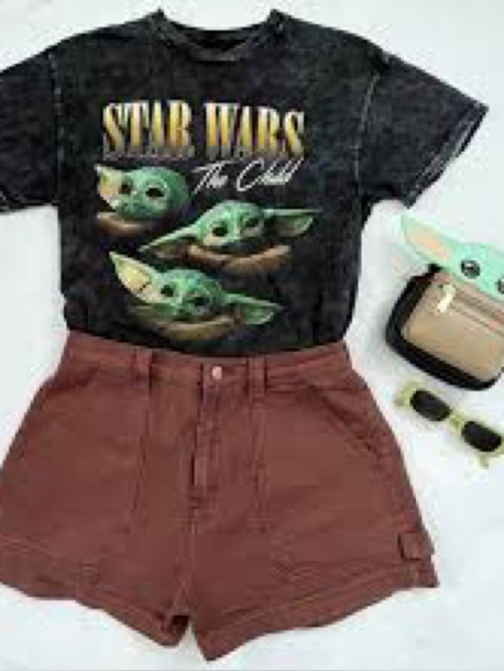 Star Wars The Child Grogu Mineral Wash Graphic Tee Size S